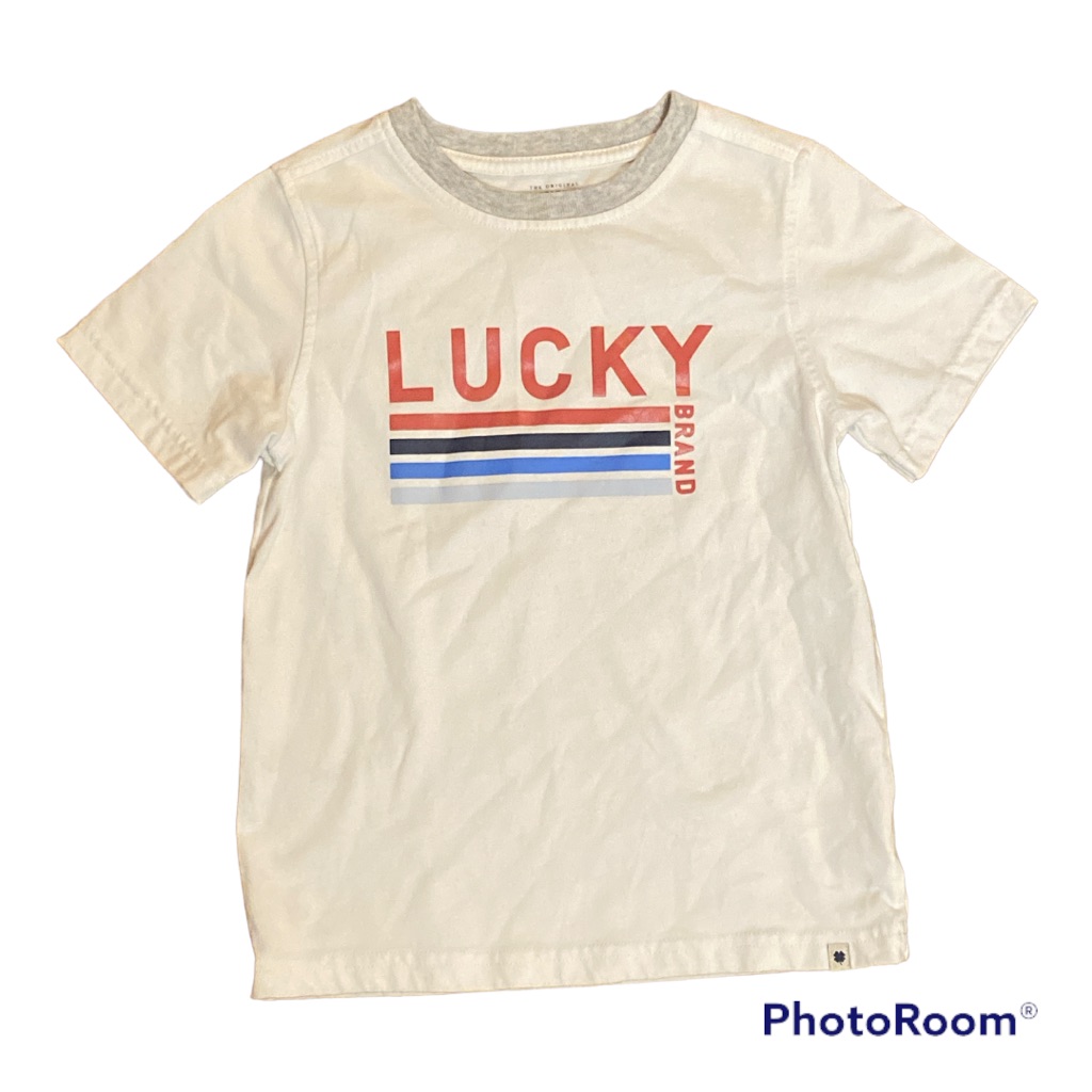 Little Boys Lucky Brand Ringer T-Shirt Size 5